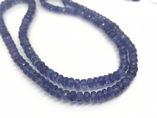 Tanzanite Faceted Necklace Roundel ,Size 5-8MM Roundel AAA grade,Graduated Necklace code HK02 Length 20