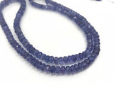Tanzanite Faceted Necklace Roundel ,Size 5-8MM Roundel AAA grade,Graduated Necklace code HK02 Length 20" weight 150 ct