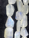 Rainbow Moonstone Faceted Nugget Beads, 13x18 to 15x22 mm Approx Size, Rainbow Moonstone Faceted Tumble, Length 14 Inch- AAA Quality Beads