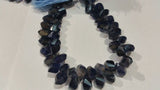 Iolite Faceted Fancy shape 7x10mm Approx, Fancy beads - length 8 inch