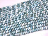 8mm Larimar Faceted Rondelle - Length 40 cm - Natural Larimar Roundel Beads- Origin Dominican Republic