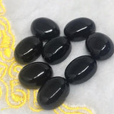 Black Onyx Oval Cabs 12X16 MM SIZE Natural gemstone cabochon . pack of 2 Pc. good quality cabs .