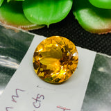 Citrine Faceted  Round Cabochon 16 mm size Weight  12.50 Cts  Code # C14 AAA Quality- Natural Citrine Faceted Round Cabs