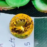 Citrine Faceted Round Cabochon 16mm size Weight 14.50 Cts  Code # C25 AAA Quality- Natural Citrine Faceted Round Cabs
