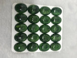 12X16MM Chrome Diopside Smooth Oval Cabs , good quality cabochon , thickness is 6-7MM Pack of 1 pc country of origin Russia