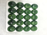 12X16MM Chrome Diopside Smooth Oval Cabs , good quality cabochon , thickness is 6-7MM Pack of 1 pc country of origin Russia