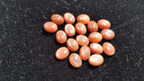 7X9MM Peach Moonstone Oval Cabs, Pack of 6 Pc. Peach Moonstone Oval Cabochon