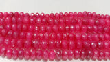 9MM Pink Chalcedony Faceted Heart shape- approx 60 Pcs/Strand- length 8'' Heated Chalcedony