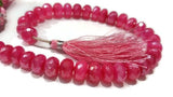 8MM Pink Chalcedony Faceted Heart shape- approx 60 Pcs/Strand- length 8'' Heated Chalcedony