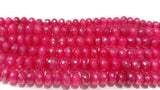 8MM Pink Chalcedony Faceted Heart shape- approx 60 Pcs/Strand- length 8'' Heated Chalcedony