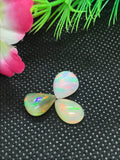 Ethiopian Opal 9-10X11-12 MM Pear Cabs Pack of 3 Pieces -Code #E 7 - AAA Quality (AAA Grade) Opal Cabochon - Ethiopian Opal  Cabochon