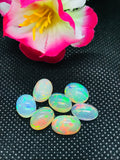 Ethiopian Opal 8X11 MM Oval Cabs Pack of 1 Pieces -Code #E 20 AA Quality (AA Grade) Opal Cabochon-Ethiopian Opal Cabochon, stud earring size