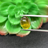 Tourmaline Cabochon , Size 10x12 MM , weight 5 carat ,Green Tourmaline gemstone loose cabs, code #T 45 Green Tourmaline cabs