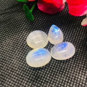 Moonstone Cabochon 16-17 MM ( Pack of 4 Pc) Blue Flash Code P#65 Natural Rainbow Moonstone Cabochon Weight 6.5-gm AAA Ring stone