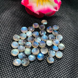 6MM Labradorite  Round Checker cut  Cabs. Natural Blue Fire Cabs , Gemstone cabs pack of 6 pc , Gemstone cabs