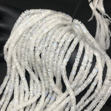 5MM Moonstone  Wheel shape , Moonstone Roundel beads ,  AAA quality and length 15", Moonstone Shape , Flat thin slice shape