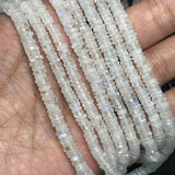 5MM Moonstone  Wheel shape , Moonstone Roundel beads ,  AAA quality and length 15", Moonstone Shape , Flat thin slice shape