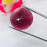 Garnet  Faceted Pear 22MM ,  Good quality Cabochons , red garnet cabs , Code #1 , Flat Thin slice 2MM , Rhodolite garnet