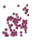 3MM Ruby Faceted Round Cabs , Glass Filled Ruby Pack of 6 Pc , Loose cut stone.