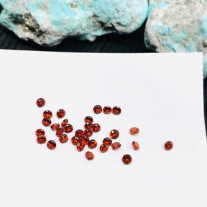 Garnet Round Cut 3 mm pack of 10 pcs - Garnet Rose Cut Cabochon - Garnet Loose Stone - AAA Quality Stones