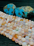6MM Cherry Blossom Agate MM Round Beads - Perfect Round Beads AAA Quality 40 cm length - Gemstone Round Beads