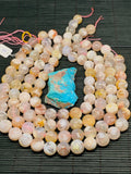 Cherry Blossom Agate Round Beads 14 mm size - Perfect Round Beads AAA Quality 40 cm length - Gemstone Round Beads