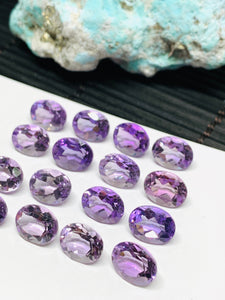 Amethyst Oval Faceted 7x9 mm -Pack of 2 pcs- Amethyst Cut Stone - Natural Amethyst Loose Stone- AAA Quality