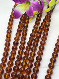 Amber 6MM Round beads , AAA Quality Natural Amber from Ukraine. Length 16 Inch . Perfect Round beads