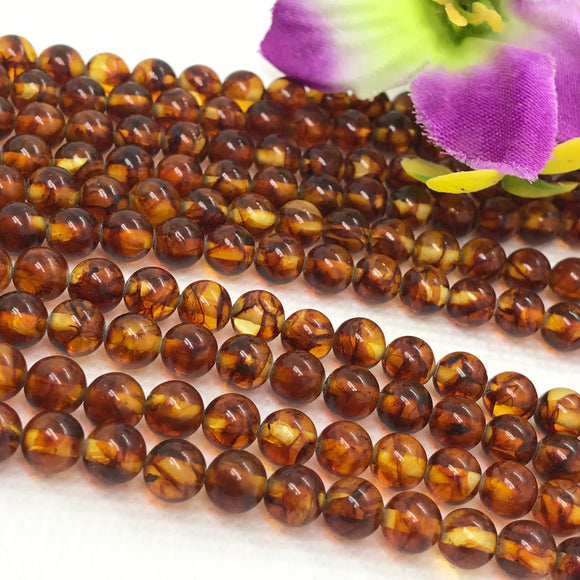 Amber 6MM Round beads , AAA Quality Natural Amber from Ukraine. Length 16 Inch . Perfect Round beads