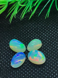 Ethiopian Opal 7 X 10-11 MM Oval Cabs Pack of 2 Pieces -Code #E 9 - AAA Quality (AAA Grade) Opal Cabochon - Ethiopian Opal  Cabochon