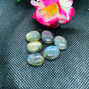 Labradorite Oval 12X15MM  Cabs. Natural Blue Fire Cabs , Gemstone cabs pack of 6 pc , Gemstone cabs