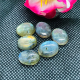 Labradorite Oval 12X15MM  Cabs. Natural Blue Fire Cabs , Gemstone cabs pack of 6 pc , Gemstone cabs