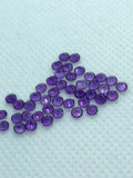 3mm Amethyst Round Faceted Cabs, Natural Amethyst cut stone , Pack of 10 Pc. African Amethyst faceted stone