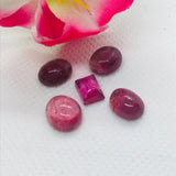 Pink Tourmaline Cabochon , weight 16 carat , Tourmaline gemstone loose cabs, code #T 89 , Tourmaline cabs , Pack of 5 Pcs