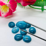 Turquoise  Cabs 12X14 MM Oval, Quality AAA-gemstone cabs Pack of 2 pc 100% natural Blue turquoise- Turquoise Oval Cabochon ,Mining from Peru