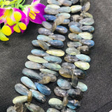 Labradorite 13X19 MM  Faceted Pear shape Briolettes, Natural Blue Flash Labradorite ,Top Quality -Labradorite Briolletes ,Length 8 Inch #7