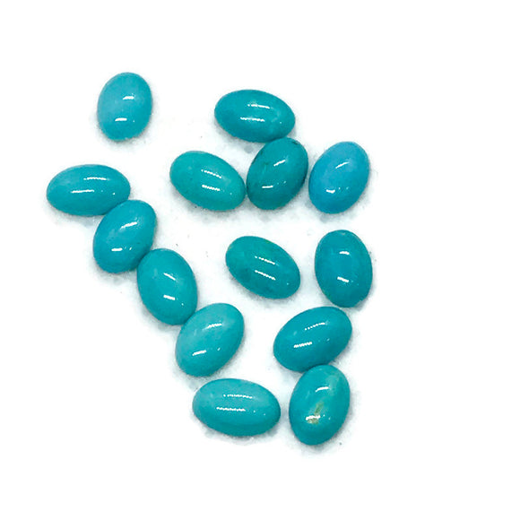 Turquoise Cabs 4X6MM size Quality AAA 100% Natural Turquoise Gemstone cabs Pack of 6 Pc- Turquoise Oval Cabochon -