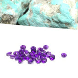 Amethyst Round Cut 4mm  Pack of 10 pcs- African Amethyst Round Cut Stone - Natural Amethyst Loose Stone