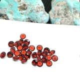 Garnet Round Cut 5 mm pack of 8 pcs - Garnet Rose Cut Cabochon - Garnet Loose Stone - AAA Quality Stones
