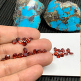 Garnet Round Cut 5 mm pack of 8 pcs - Garnet Rose Cut Cabochon - Garnet Loose Stone - AAA Quality Stones