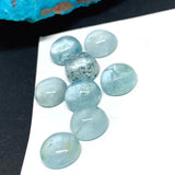 Aquamarine Round Cabs 8 mm - Code #B5- Aquamarine cabochon Pack of 2 Pcs Good Quality cabs- Blue Aquamarine