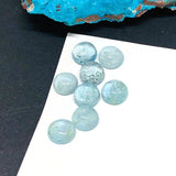 Aquamarine Round Cabs 8 mm - Code #B5- Aquamarine cabochon Pack of 2 Pcs Good Quality cabs- Blue Aquamarine