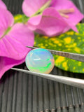 Ethiopian Opal Cabochon Size 12 mm Code #ET12 - Weight 4.5 cts  AAAA Quality Big Size Rare Pc - Natural Ethiopian Opal Cabs- Video Available