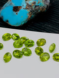 Peridot oval 6x8 mm cut stone - Pack of 2 pcs  AAA Quality - Natural Peridot Faceted oval   - Peridot loose Stones