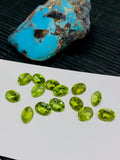 Peridot oval 6x8 mm cut stone - Pack of 2 pcs  AAA Quality - Natural Peridot Faceted oval   - Peridot loose Stones