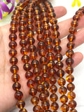 Amber 8MM Round beads , AAA Quality Natural Amber from Ukraine. Length 16 Inch . Perfect Round beads