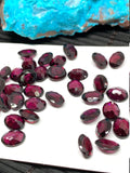 Garnet Oval Faceted 6x8 mm pack of 4 pcs - Garnet Oval Cut Cabochon - Garnet Loose Stone - AAA Quality Stones