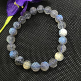 8MM Labradorite Carving Round Bracelet , Top Quality  Perfect shape . Yellow and Blue Fire AAA Grade , Hand made carving .Video available