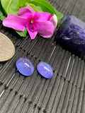 Tanzanite Cabochon 9x11 mm Matching Pair Calibrated Size Code #T13 Weight 10.5 carat -Good Quality Natural Tanzanite Cabs