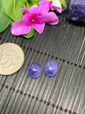 Tanzanite Cabochon 9x11 mm Matching Pair Calibrated Size Code #T13 Weight 10.5 carat -Good Quality Natural Tanzanite Cabs